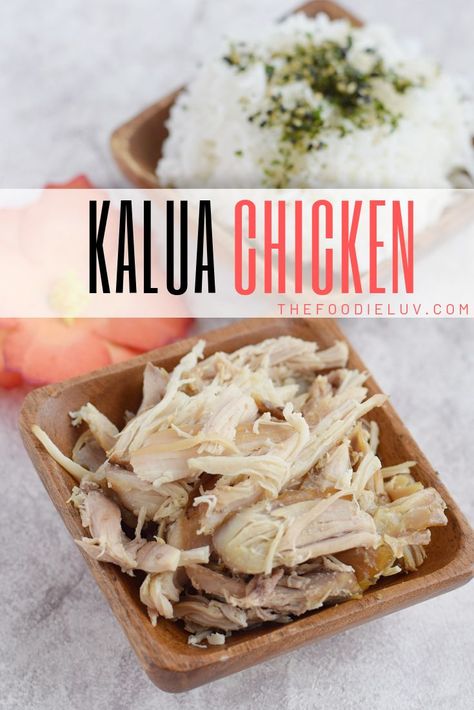 Start your own luau with homemade Kalua Chicken! This Kalua Chicken recipe consists of Hawaiian Sea Salt and Liquid Smoke cooked in a slow cooker or Crock Pot. This recipe contains less fat and oil than Kalua pig! Kalua Chicken Slow Cooker, Kalua Chicken, Biblical Diet, Sea Salt Recipes, Chicken Slow Cooker, Hawaiian Recipes, Kalua Pork, Easy Sheet Pan Dinners, Chicken And Cabbage