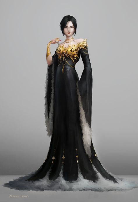 ArtStation - Dress design , Anna (Aizel Kon) Moshak Fantasy Dress Concept Art, Dress Concept Art, Gaun Abad Pertengahan, Art Outfits, Fantasy Dresses, Jive, Fantasy Dress, Fantasy Clothing, Fantasy Fashion