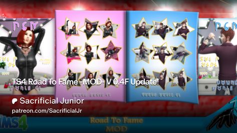 TS4 Road To Fame -MOD- V 0.4F Update! | Sacrificial Junior Sims 4 Mods, Model Poses, Sims 4, Singing, Road