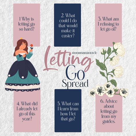 Letting Go Tarot Spread, Tarot Questions, Oracle Spreads, Love Tarot Spread, Leo Tarot, Oracle Card Spreads, Biddy Tarot, Tarot Reading Spreads, Learning Tarot