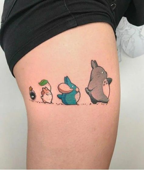 Girls Tattoo Ideas, Tatuaje Studio Ghibli, Ghibli Tattoos, Ephemeral Tattoo, Studio Ghibli Tattoo, Ghibli Tattoo, Girls Tattoo, Moon Reading