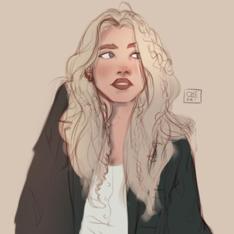 Curly Brown Hair Character Art, Yelena Fanart Marvel, Yelena Belova Drawing, Blonde Oc Art, Yelena Belova Art, Hairstyles Character Design, Yelena Belova Fanart, Blonde Character Design, Blonde Art