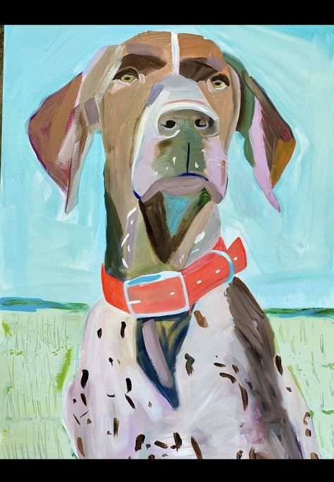 Abstract Dog Painting Modern, Pointer Painting, Abstract Dog Painting, Abstract Animal Painting, German Shorthair Pointer, Hunting Painting, Shorthair Pointer, Hunting Art, Dog Canvas Art