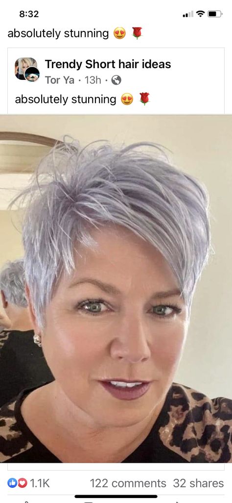 Full Face Pixie Haircut, Pixie Haircut For Older Women Over 60, Short Gray Hair Edgy, Funky Short Hair Over 50, Short Hair Cut, Short Spiked Hair, Funky Short Hair, Short Silver Hair, Stylish Short Hair