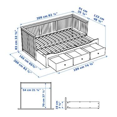 Cama Ikea Hemnes, Lit Banquette 2 Places, Ikea Hemnes Daybed, Hemnes Daybed, Hemnes Day Bed, Divan Cama, White Daybed, Cama Ikea, Day Bed Frame