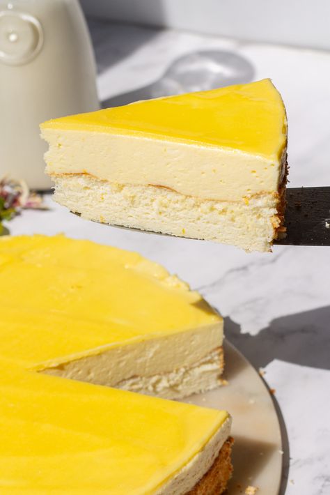 Triple Lemon Mousse Cake - Kitchen-by-the-Sea Lemon Mousse Cake Recipe, Lemon Pastries, Exquisite Desserts, Lemon Mousse Cake, Lemon Pies, Desserts Lemon, Lemon Chiffon Cake, Almond Coffee Cake, Lemon Tarts