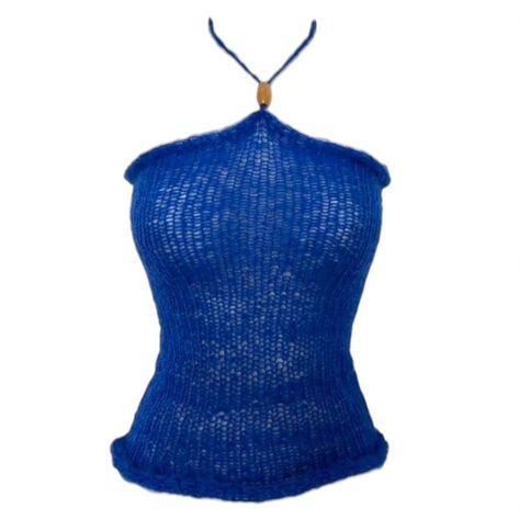 Some knitt summer top available @crochebabes #fyp #slowfashion #summertops #crochetoutfit #beachoutfit #beachvibe #knitttop Navy Blue Pfp, Blue Outfits Aesthetic, Blue Crochet Top, Blue Clothes, Crochet Pieces, Hippie Aesthetic, Blue Clothing, Mode Crochet, Classic Style Outfits