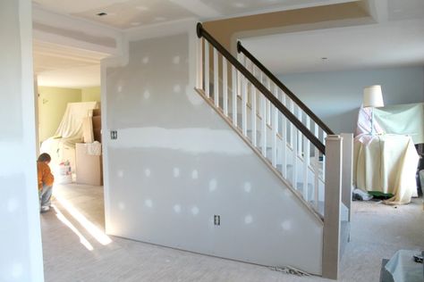 opening up the stairs and hallway Open Stairs Makeover, Stairs Remodel, Color Consultation, Open Stairs, Diy Staircase, Stairs Makeover, Interior Staircase, Staircase Remodel, Staircase Wall