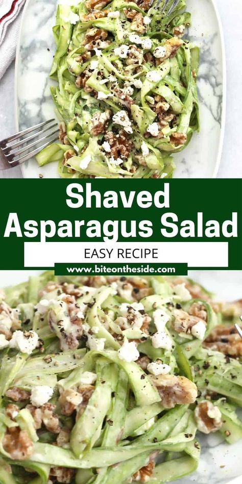 Shaved Asparagus Salad, Salad Asparagus, Asparagus Goat Cheese, Shaved Asparagus, Asparagus Salad, Asparagus Recipe, Salad Side Dishes, Seasonal Recipes, Side Salad