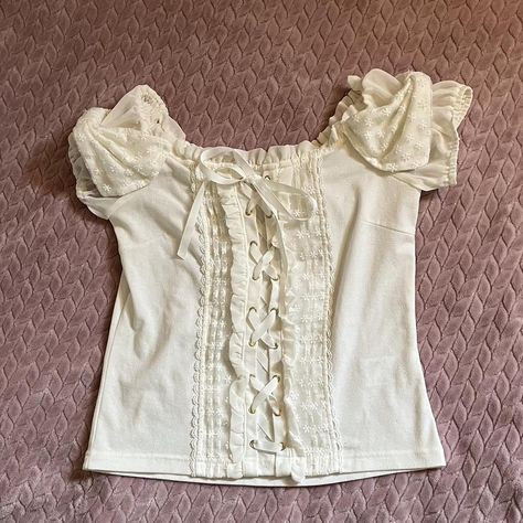 the cutest liz lisa milk maid/corset top !!! has... - Depop Milk Maid Top, Closet Basics, Milk Maid, Liz Lisa, 2000s Fashion Outfits, Maid Dress, Current Styles, Asian Outfits, J Fashion