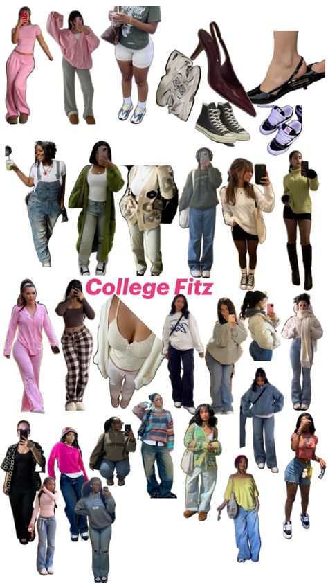 Some simple college fits to get a sense of outfits that I can see myself wearing in campus. College Campus Outfit, Campus Outfit, College Fits, College Campus, Of Outfits, Girly Outfits, Outfit Inspirationen, Lookbook, Sense