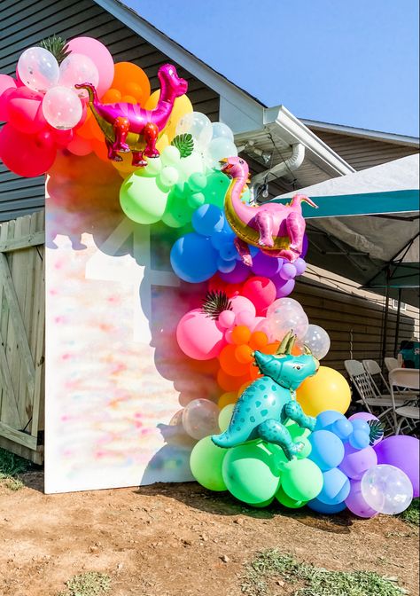 Dinosaur Party Balloons, Rainbow Dinosaur, Dinosaur Balloons, Rainbow Sparkle, Rainbow Balloons, Birthday Party Balloon, Dino Party, Rainbow Party, Dinosaur Birthday Party