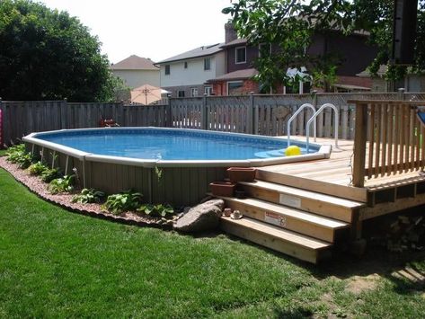 Piscina Pallet, Ideas De Piscina, Deck Piscina, Oval Pool, Oberirdische Pools, Pool Deck Plans, Semi Inground Pools, Best Above Ground Pool, Swimming Pool Decks