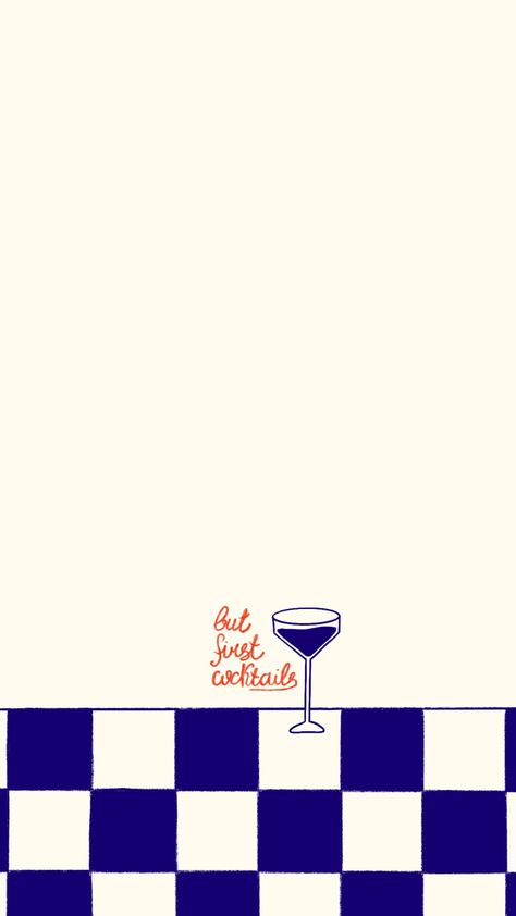 Illustration wallpaper this cocktail, but first cocktail Graphic Design Iphone Wallpaper, Vintage Party Illustration, Alcohol Poster Design Ideas, Cocktail Recipe Design, Cocktail Poster Design Graphics, Drink Illustration Graphics, Cocktail Illustration Graphic Design, Wine Illustration Design, Bartender Illustration