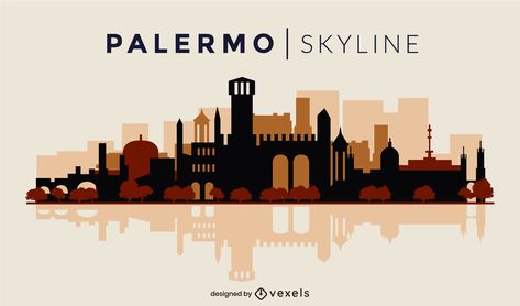 Palermo Italy flat skyline #AD , #Italy, #flat, #skyline, #Palermo Skyline Drawing, Palermo Italy, Palermo Sicily, Skyline Silhouette, Skyline Design, Vector Background Pattern, Mo Design, Southern Italy, City Buildings