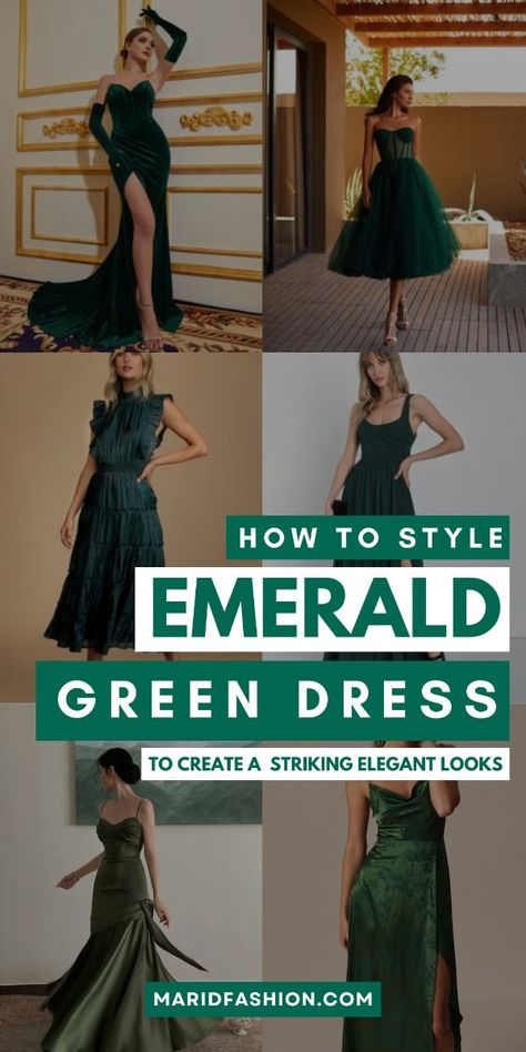 Prom Emerald Green Dress, Emerald Green Dress Accessories, Short Emerald Green Dress, Emerald Green Dress Prom, Prom Emerald Green, Green Dress Accessories, Emerald Green Dress Short, Emerald Green Dress Outfit, Green Dress Outfit Ideas