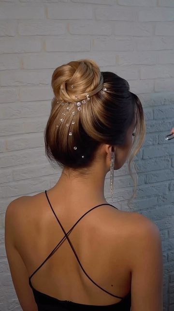 WEDDING DIARY on Instagram: "What a sparkly idea for your special event✨ Hairstylist: @ekaterina_martsikh_" Hair Model For Party, Dance Competition Hair, Event Hairstyles, Competition Hair, Wedding Diary, Bridal Hair Inspiration, Ball Hairstyles, Elegant Wedding Hair, Hair Model