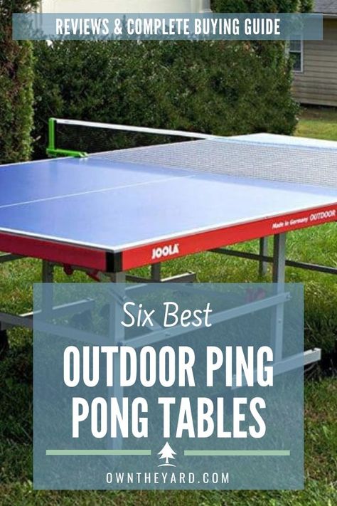 Ping pong is a fun indoor sport that you can take outside as well, Find the best outdoor ping pong tables. Getting full review and buying guide to follow this blog.   #pingpongtables #pingpongtablereview #bestpingpongtable Backyard Ping Pong Table, Outdoor Patio Games, Diy Outdoor Ping Pong Table, Rooftop Addition, Deck Options, Best Ping Pong Table, Outdoor Ping Pong, Patio Games, Outdoor Ping Pong Table