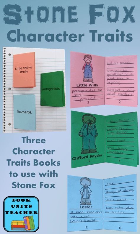 Three Free Printable Character Traits Mini-Books to use when reading Stone Fox Stone Fox Activities, Stone Fox Novel Study, Reading Unit, Third Grade Reading, 4th Grade Reading, Stone Fox, 3rd Grade Reading, Novel Study, Character Traits