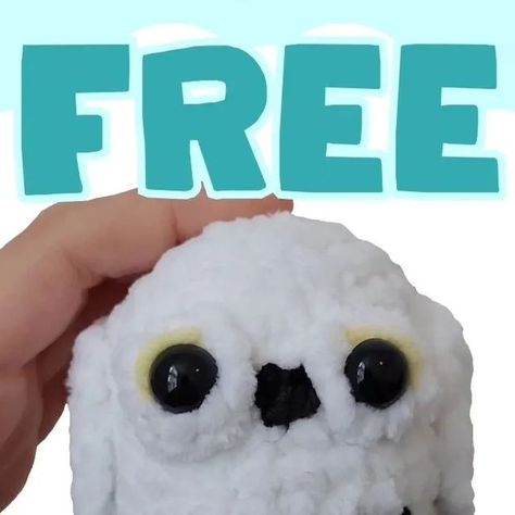 Crochet Hedwig Pattern, Harry Potter Free Crochet Patterns, Crochet Amigurumi Free Pattern, Crochet Stuffy, Handmade Harry Potter, Owl Crochet Pattern Free, Cute Crochet Amigurumi, Plushie Handmade, Mini Plushie