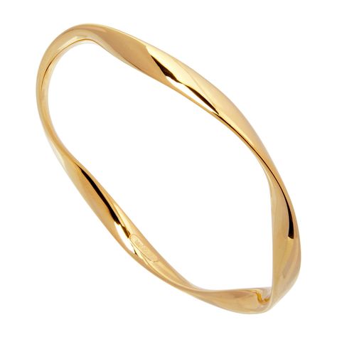 We forecast a deluge of golden outings in our new release of the wider Garden of Eden Bangle! NAJO silversmiths have twisted her flattened yellow gold-plated band to create an undulating ripple effect. She’s impeccable for round-the-clock jewellery duties. sterling silver, 14-karat yellow gold plate6mm wide twisted hollow tube bangle65mm inner diameter Twisted Bangle, Ripple Effect, Electroformed Jewelry, Large Garden, Bangles Jewelry Designs, Gold Bangles Design, Garden Of Eden, Silver Shop, Sterling Silver Bands