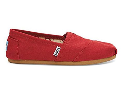 TOMS Women's Canvas Classic Slip-on #Loafers & Slip-Ons, #Shoes, #Women, #Clothing, Shoes & Jewelry, Uggs Outlet, Toms Sneakers, Red Toms, Toms Flats, Red Loafers, Toms Shoes Outlet, Toms Classic, Cute Slippers, Red Canvas