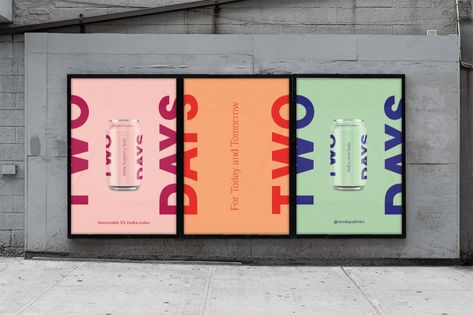 Two Days Drinks: Alcoholic Sodas With Moxy | Dieline - Design, Branding & Packaging Inspiration How To Make Drinks, Bold Logo, Packaging Design Inspiration, 로고 디자인, Design Graphique, Brand Packaging, Design Agency, Visual Identity, Design Inspo