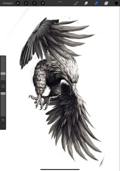 Eagle Tattoo Design, Eagle Wing Tattoos, Eagle Head Tattoo, Eagle Artwork, Aigle Royal, Vogel Tattoo, Animal Sleeve Tattoo, Wolf Tattoo Sleeve, Rose Tattoos For Men