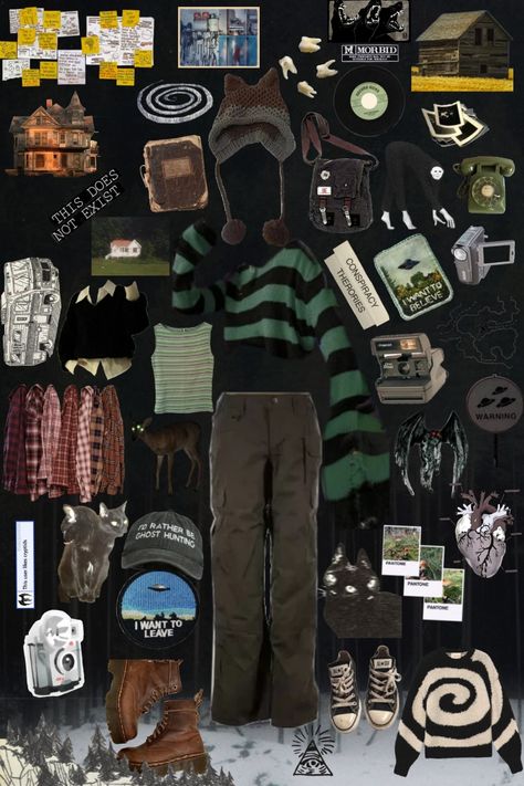 Cryptidcore Bedroom, Cryptidcore Moodboard, Criptyd Core, Cryptid Aesthetic Outfit, Cryptidcore Aesthetic Outfits, Cryptidcore Fashion, Goblin Core Outfit, Cryptidcore Outfit, Grunge Backpack