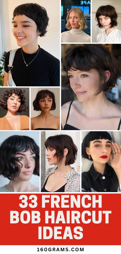 Pin this for a fresh take on the classic French bob hairstyle! Discover new inspirations and trending styles to elevate your hair game. #FrenchBob #HairstyleInspo #FashionBlog Choppy French Bob Hairstyles, French Bob With Money Piece, 20s Bob Haircut, Classic French Bob With Bangs, French Haircut Women, French Bob Haircut Chin Length, French Bob With Side Bangs, Very Short French Bob, 1920s Bob Haircut