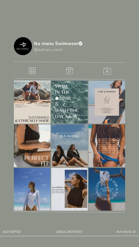 Swimwear instagram feed design aesthetic Swimwear Social Media Design, Beach Social Media Design, Swimwear Instagram Feed, Summer Design Graphic, Swimsuit Websites, Minimal Swimwear, Swimwear Instagram, Dippin Daisys, Instagram Feed Design