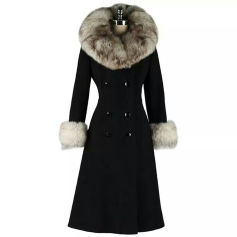 . Princess Coat, Cute Coats, Vintage Coats, 1960s Fashion, Coat Design, 60s Fashion, Vintage Coat, Real Fur, Fur Collar