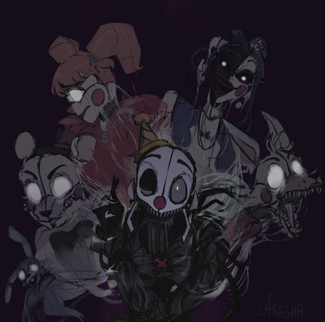 Fnaf Art Scary, Ennard Fnaf Fanart, Sister Location Fanart, Fnaf 2 Fanart, Ennard Fanart, Funtime Freddy Fanart, Dsaf Fanart, Ennard Fnaf, Dik Dik