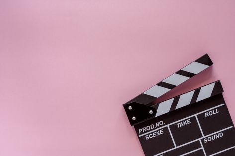 Movie clapper board on pink background f... | Premium Photo #Freepik #photo #background #camera #pink #blackboard Movie Clapper Board Aesthetic, Clapper Board Aesthetic, Pink Film Aesthetic, Movie Background Aesthetic, Movie Pink Aesthetic, Movie Camera Aesthetic, Pink Camera Aesthetic, Movie Film Aesthetic, Movies Background