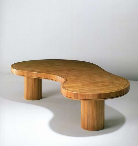 Jean Royère; Wooden Coffee Table, 1959. Marquetry Furniture, Jean Royere, Straw Marquetry, Nature Living, Iron Console Table, Doors Interior Modern, Coffee Table Desk, Timeless Furniture, Modernist Design