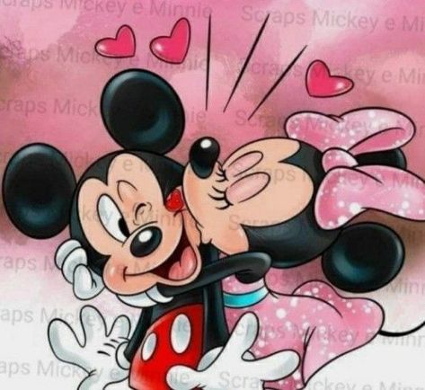 Mickey Mouse And Minnie Mouse Wallpapers, Miki Mouse, Drawings For Him, Minnie Mouse Drawing, Mickey And Minnie Kissing, Chicano Drawings, Easy Love Drawings, Mickey Mouse Art, Mickey Mouse Wallpaper