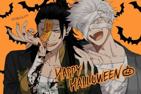 Jjk Halloween Pfp, Jjk Halloween, Anime Halloween, Matching Halloween, Halloween Drawings, Music Design, Halloween Wallpaper, Jujutsu Kaisen, Anime Fanart