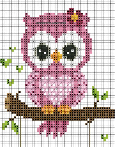 Cross Stitch Owl, Owl Cross Stitch, Small Cross Stitch, Animal Cross Stitch Patterns, Pola Kristik, Pola Sulam, Disney Cross Stitch, Cross Stitch Patterns Flowers, Cross Stitch Bookmarks