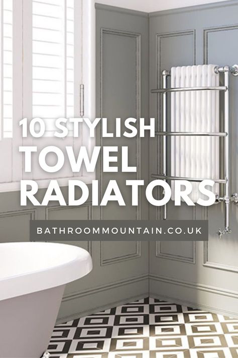 Heated towel rails are a simple and affordable way to bring a spa-like, luxury feel into your home. Elevate your interiors with a stylish yet functional centrepiece that perfectly dries and heats your towels so that they’re warm and toasty for when you step out of the shower. Radiator Towel Rail, Bathroom Radiator Towel Rail, Towel Rails Bathroom, Bathroom Radiator Ideas, Heated Towel Racks Bathroom, Towel Rail Ideas, Heated Towel Warmer, Towel Heater, Warm Bathroom