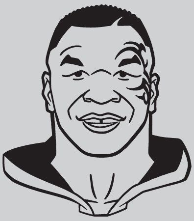 MIKE TYSON Vinyl Decal - 9 Color Choices! - Mike Tyson Mysteries Mike Tyson Drawing, Mike Tyson Tattoo, Mike Tyson Mysteries, Don King, Thanksgiving Cartoon, Iron Mike, Hip Hop Artwork, Boxing Posters, Doodle Tattoo