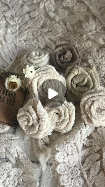 How To Make A Fabric Rose, How To Sew Roses On Fabric, How To Make Rose Flower With Fabric