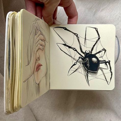 @natkingcope on Instagram: "Itsy bitsy 🕷 #art #artwork #artist #sketch #sketchbook #sketching #spider #acrylicpainting #acrylicart #acrylicpaint" Spider Sketch, Sketching References, Animals Sketch, Spider Drawing, Sketch Reference, Make Your Own Story, Harry Style, I Am An Artist, Body Sketches