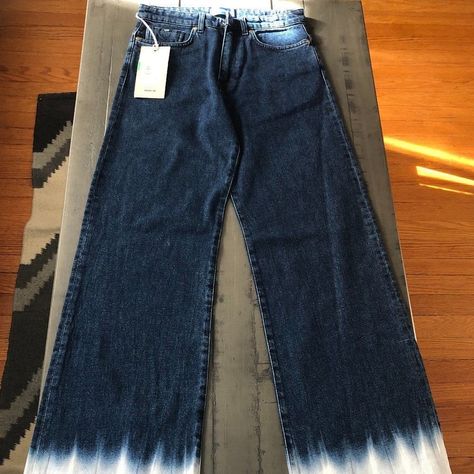 This Is The Gas Denim Jeans "Cecelia" Style Jean In An Ombre Style, Size 27. This Is An Amazing Opportunity To Get A Discontinued, Sold-Out Item, If You're A Size 27. The Cecelia Jean Is One Of Gas Denim's Most Popular, But This Particulr Style, With The Ombre Coloring Is No Longer Available, And Can Only Be Found Here. Gas Denim Is An Extremely Popular Brand Of Denim, Made In Italy (Same Company That Makes Juicy Couture Brand) Only Sold In Europe, Not Sold Here In The Us, So These Items Are Ext Released Hem Jeans, Printed Denim Jeans, Black Flare Jeans, Super Flare Jeans, Fringe Jeans, White Flares, Ombre Fashion, High Waisted Flares, Wide Jeans