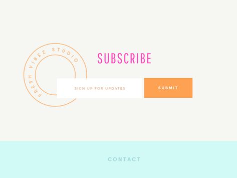 Fresh Vibez newsletter sign up form by Annette Ruchala Form Ui, Subscription Form, Newsletter Website, Website Sign Up, Email Design Inspiration, Professional Web Design, Fashion Graphic Design, Newsletter Design, Email Design