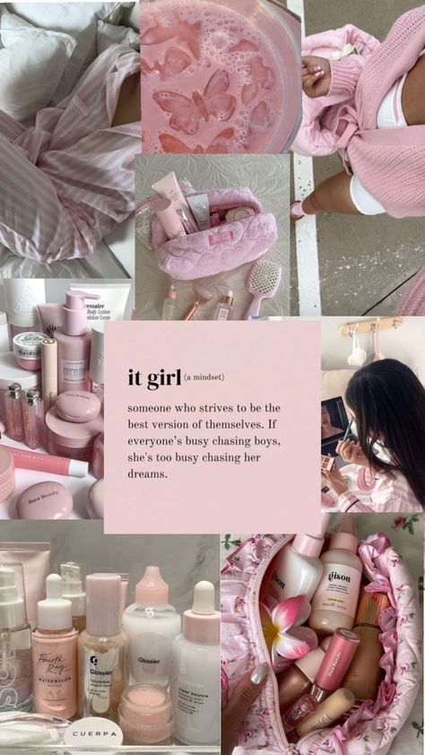 #pink #aesthetic #clean #makeup #healthy Clear Skin Makeup, Hailey Bieber Skin, Gua Sha Aesthetic, Skin Care Routine Korean, Organizing Skincare, Aesthetic Pictures Self Care, Self Care Aesthetic Pictures, Good Skin Care Products, Small Business Jewelry