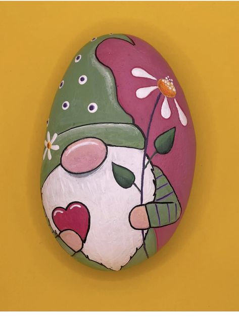 Painted Bricks Crafts, Brick Crafts, Gnome Paint, Diy Rock Art, Painted Rock Animals, Stone Art Painting, Painted Rocks Kids, Painted Rocks Craft, Garden Crafts Diy