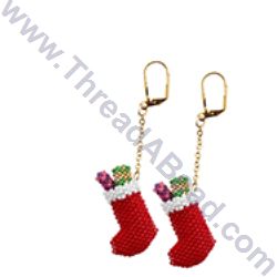 3D Christmas Stocking Charm Earring Bead Pattern By ThreadABead Bead Pattern, 3d Christmas, Christmas Stocking, Charm Earrings, Beading Patterns, Beaded Earrings, Christmas Stockings, 3 D, Beading