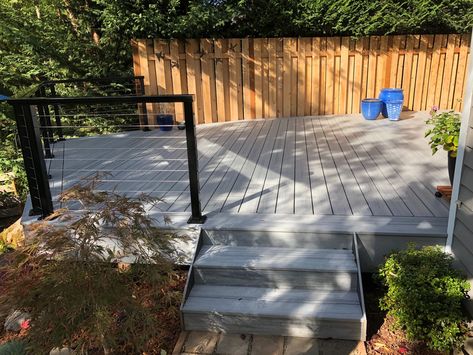 Composite Decks, Cable Railing Deck, Screened In Deck, Splendour In The Grass, Trex Deck, Mountain Style, Cable Railing, Composite Decking, Porch Patio