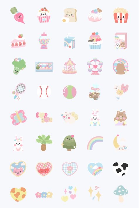 Cute Layout, Tiny Stickers, Line Emoji, Ios App Iphone, Cocoppa Wallpaper, Cute App, Iphone Organization, Iphone App Layout, Ios Design