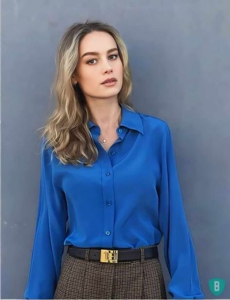 Wet Look Dress, Saint Laurent Shirt, Camila Morrone, Checked Trousers, Brie Larson, Work Wardrobe, Captain Marvel, Brie, High Fashion